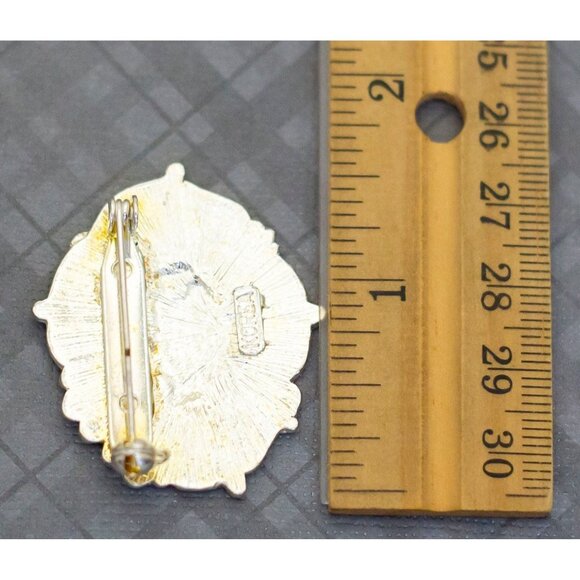 Vintage Victorian Silver Tone Brooch from Korea, G38 - Picture 2 of 2